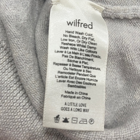 Aritzia Wilfred Cyprie Merino Wool Sweater in Light Heathered Grey S - Picture 8 of 11